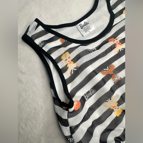 Girls' Barbie Character Dress White Black Kids Size Large (10/12) - Picture 4 of 15